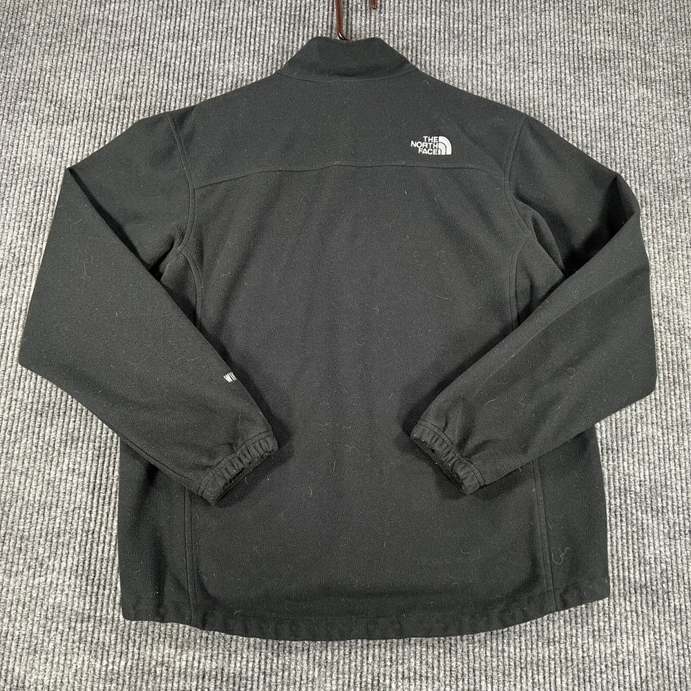 The North Face Coat Jacket Mens Large Black Long Sleeve Full Zip Windwall